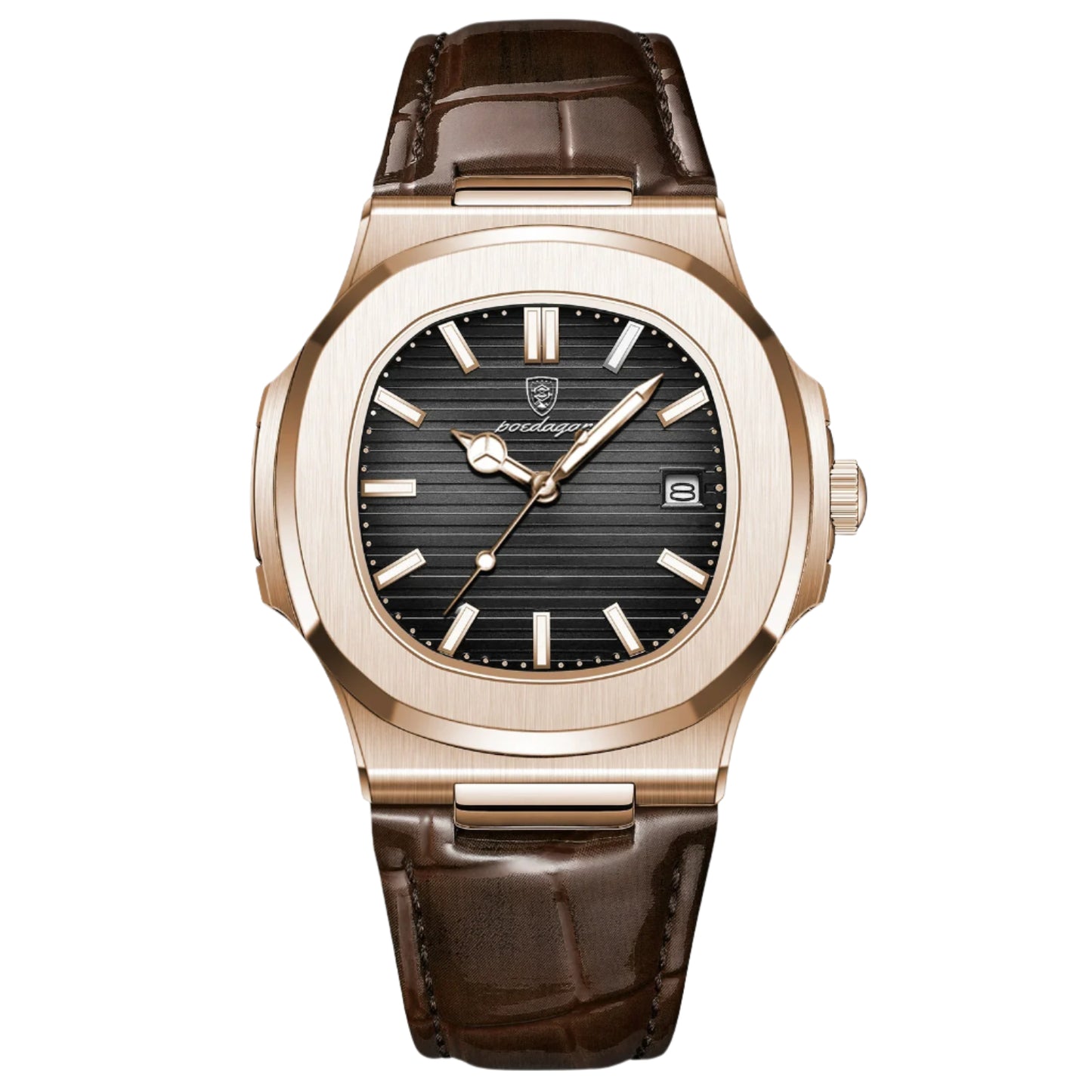 Top Luxury Square Man Watch Date Waterproof Luminous Quartz Men Watches High Quality Fashion Sports Leather Men'S Watch