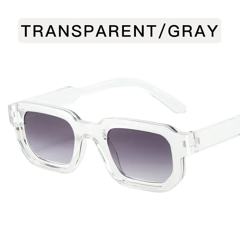 Vintage Men Rectangle Frame Sunglasses Fashion Retro Sun Glasses Luxury Brand Design UV400 Shades Eyewear Women Goggles