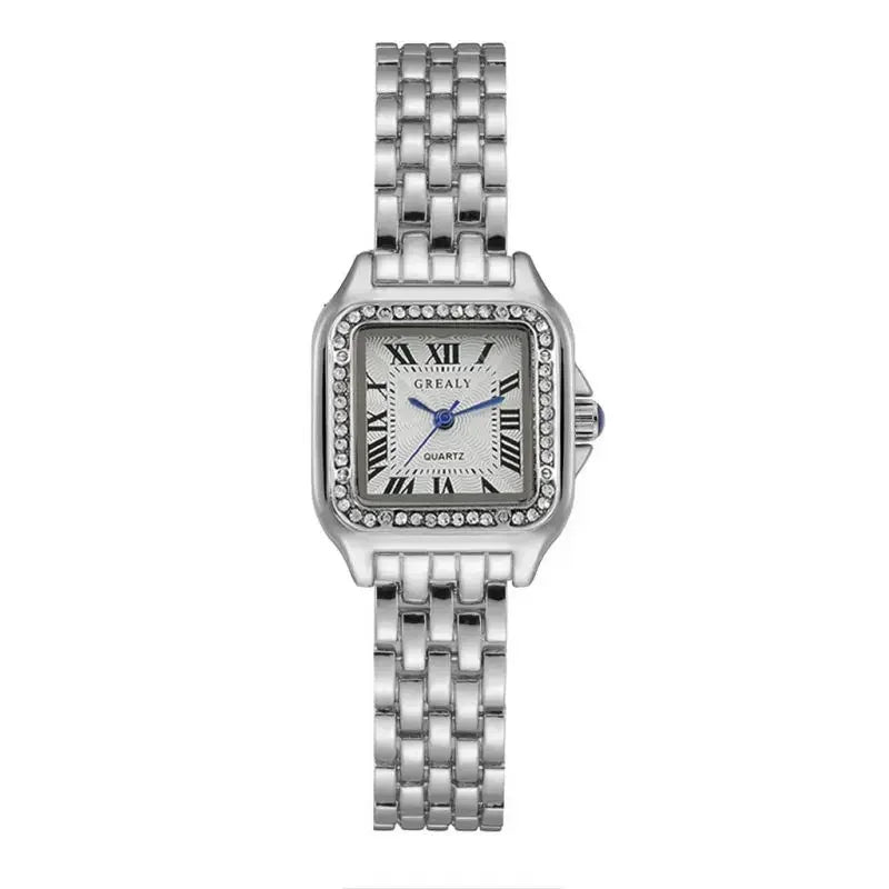 Luxury Women'S Watches Classic Brand Square Ladies Quartz Wristwatches Alloy Strap Business Female Clock Bracelet Watch