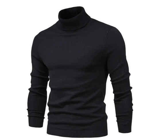 New Winter Men'S Turtleneck Thick Sweaters Casual Turtle Neck Solid Color Quality Warm Slim Turtleneck Sweaters Men Pullovers To