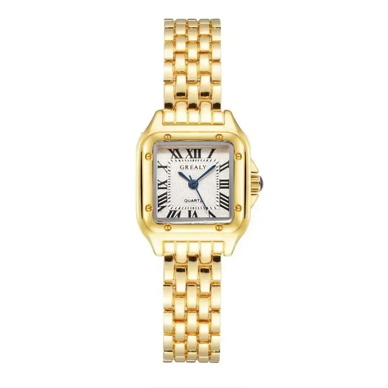Luxury Women'S Watches Classic Brand Square Ladies Quartz Wristwatches Alloy Strap Business Female Clock Bracelet Watch