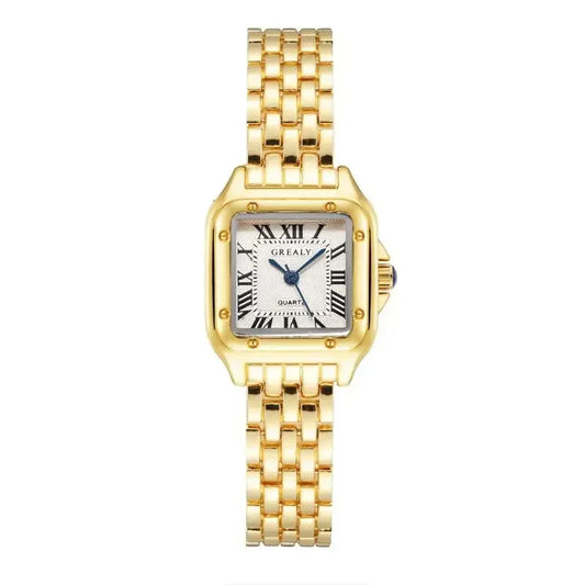Luxury Women'S Watches Classic Brand Square Ladies Quartz Wristwatches Alloy Strap Business Female Clock Bracelet Watch