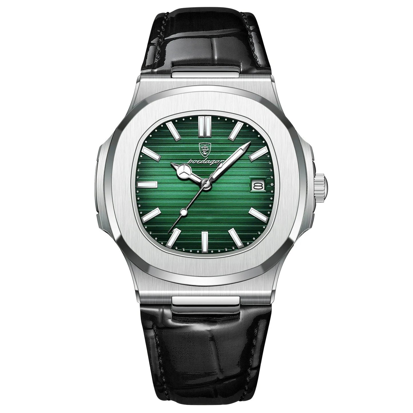 Top Luxury Square Man Watch Date Waterproof Luminous Quartz Men Watches High Quality Fashion Sports Leather Men'S Watch