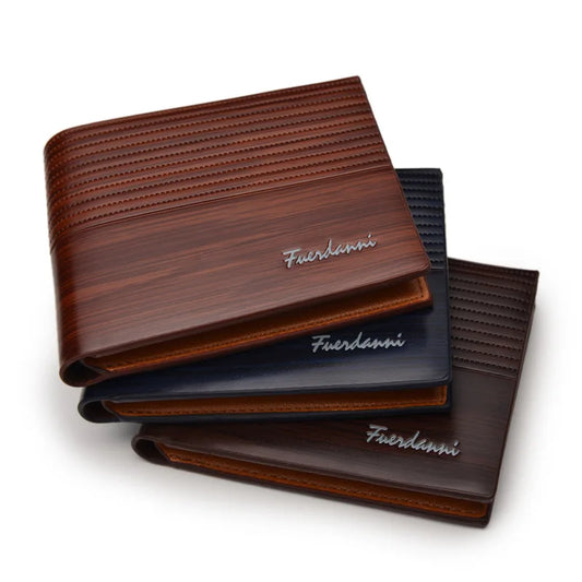 Vintage Men'S Wallet Leather Men'S Short Wallet Slim Male Purses Money Credit Card Holders Luxury Fashion Pure Color Wallet