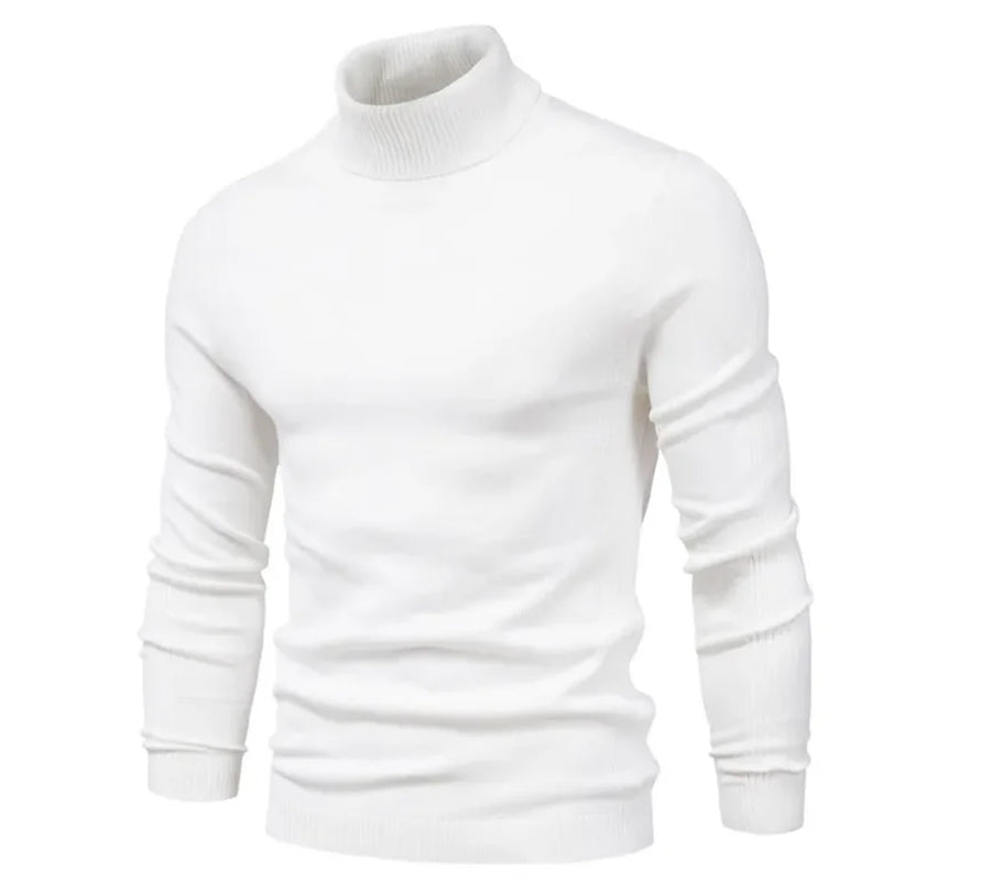 New Winter Men'S Turtleneck Thick Sweaters Casual Turtle Neck Solid Color Quality Warm Slim Turtleneck Sweaters Men Pullovers To