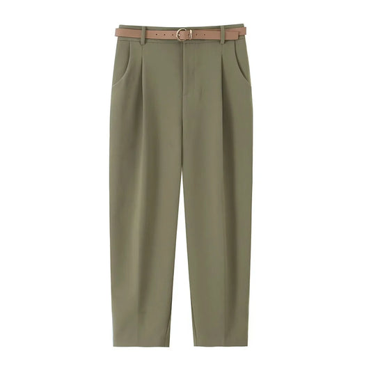 PB&ZA Olive Tailored Trousers