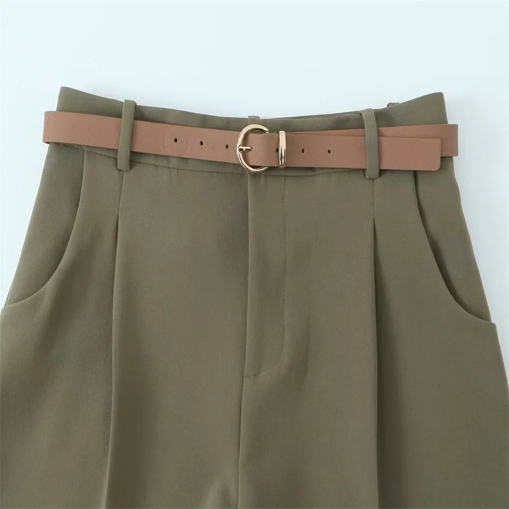 PB&ZA Olive Tailored Trousers