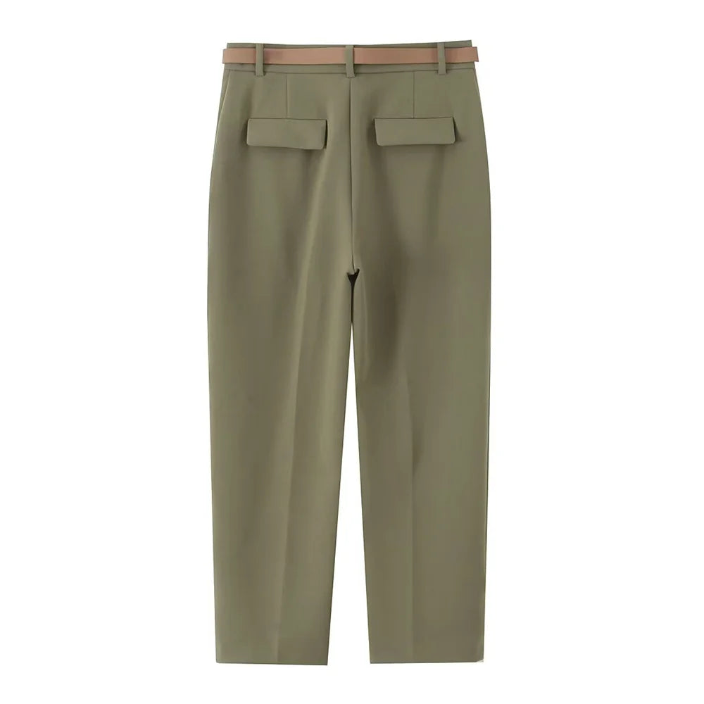 PB&ZA Olive Tailored Trousers