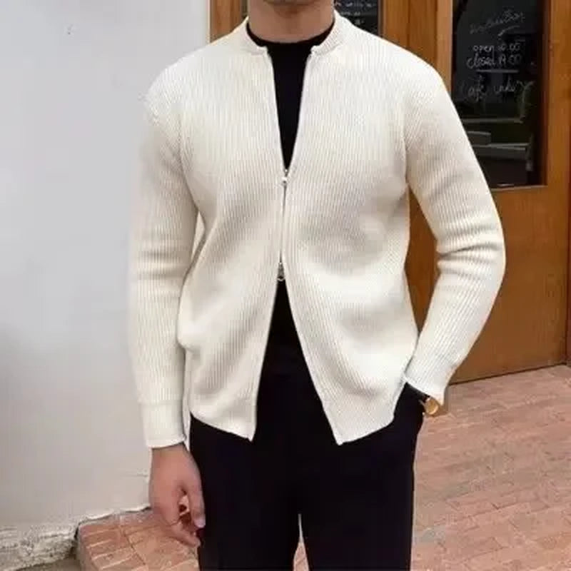 Men'S Knitted Topjacket New 2024 Spring Autumn Loose-Fit Trendy Korean Style Outerwear Sweater Cardigan Casual Scene Crew Neck