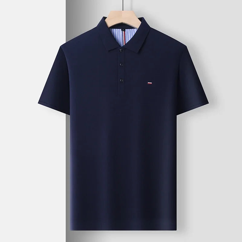 Men'S Casual Fashion Breathable Polo Shirt Comfortable Embroidered Top for Business and Leisure