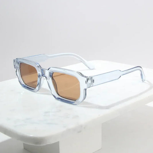 Vintage Men Rectangle Frame Sunglasses Fashion Retro Sun Glasses Luxury Brand Design UV400 Shades Eyewear Women Goggles