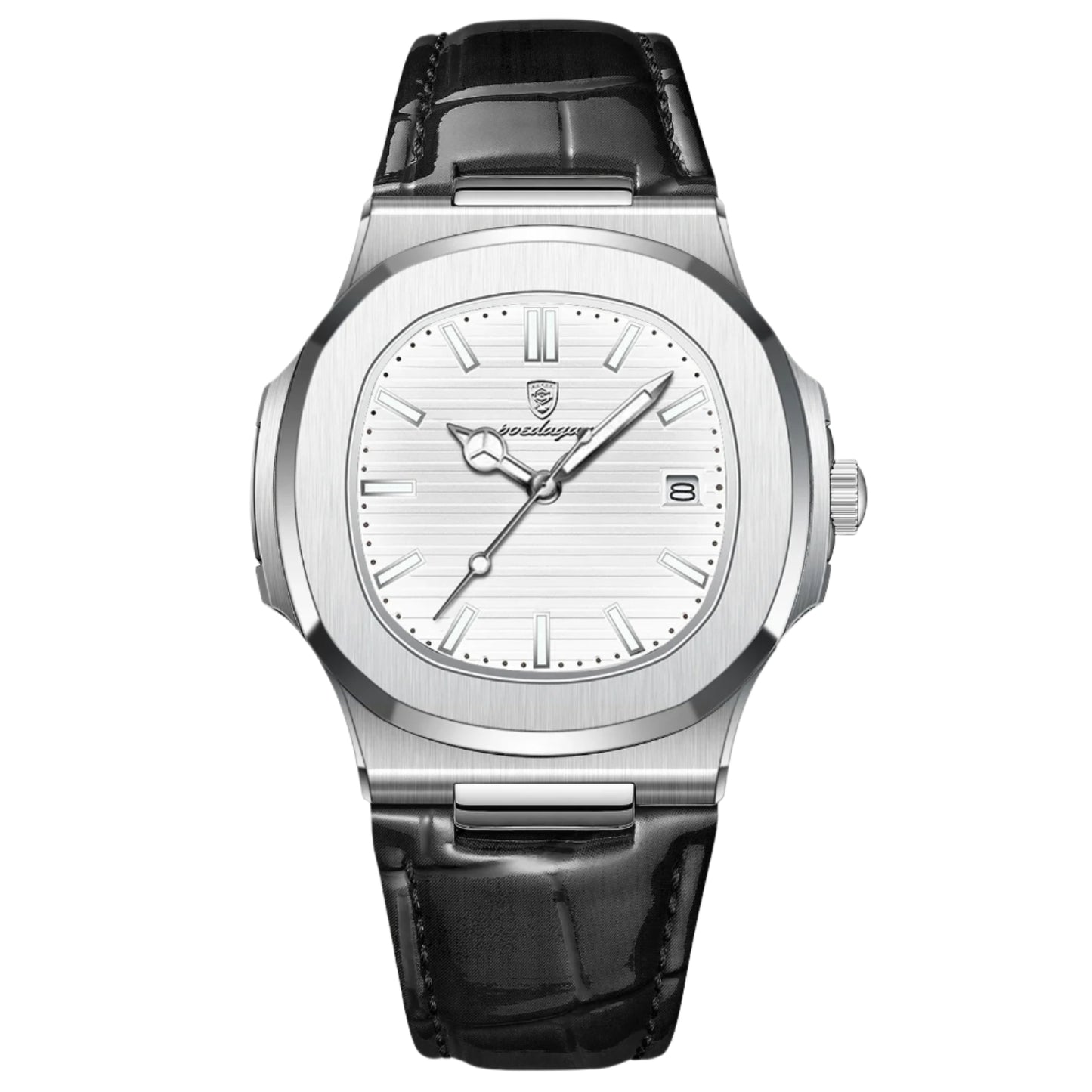 Top Luxury Square Man Watch Date Waterproof Luminous Quartz Men Watches High Quality Fashion Sports Leather Men'S Watch