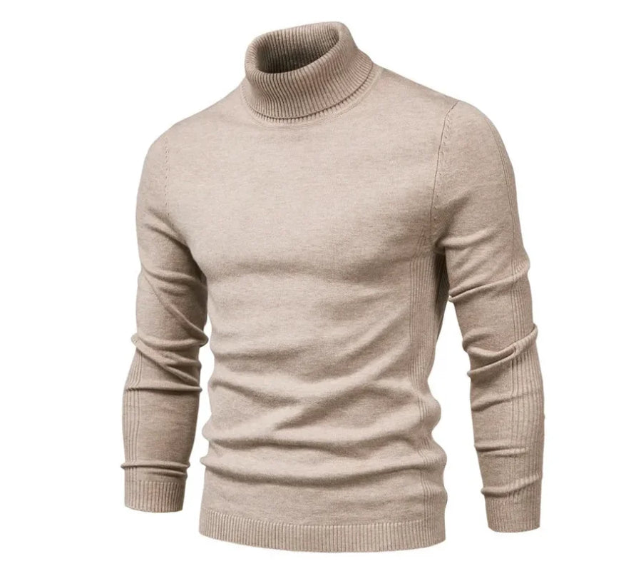 New Winter Men'S Turtleneck Thick Sweaters Casual Turtle Neck Solid Color Quality Warm Slim Turtleneck Sweaters Men Pullovers To