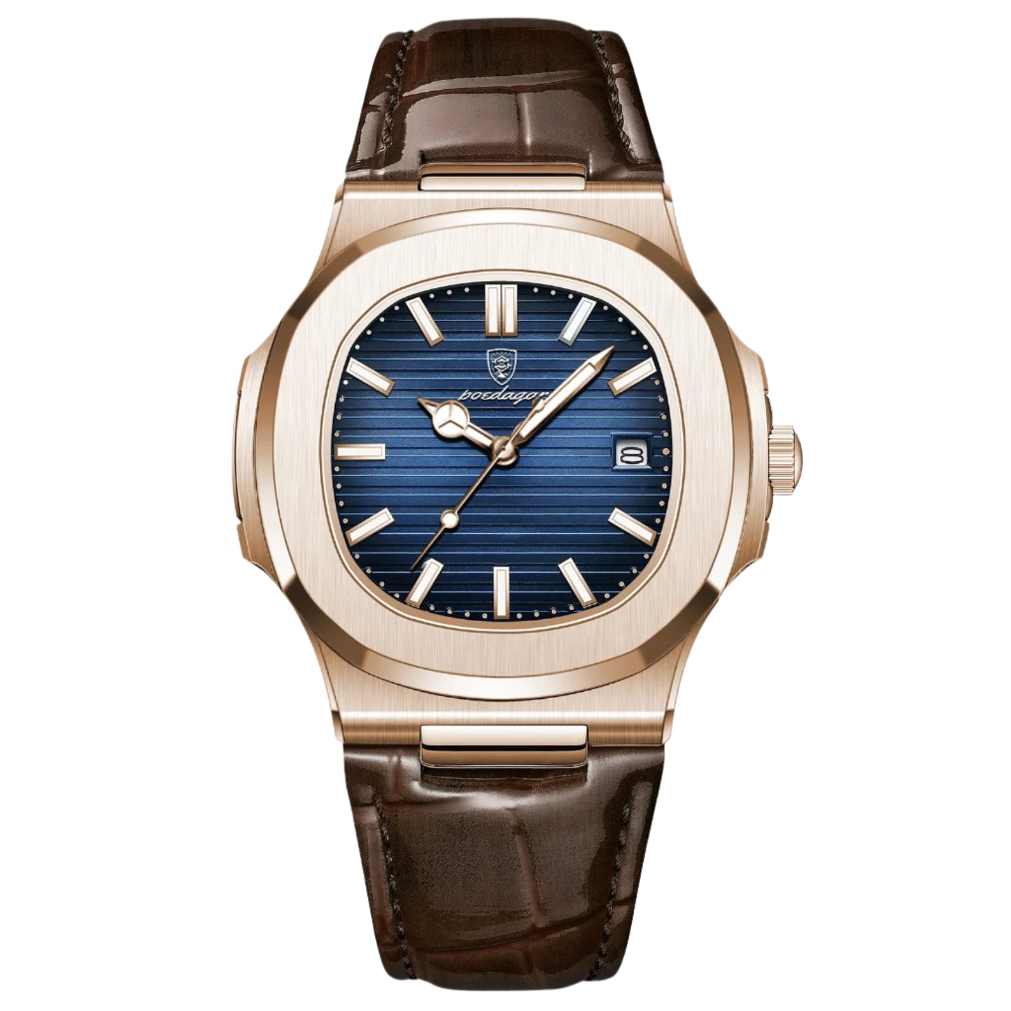 Top Luxury Square Man Watch Date Waterproof Luminous Quartz Men Watches High Quality Fashion Sports Leather Men'S Watch