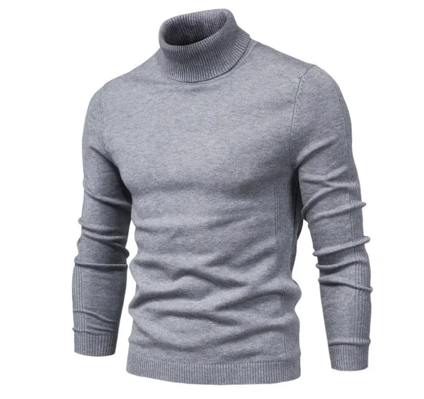 New Winter Men'S Turtleneck Thick Sweaters Casual Turtle Neck Solid Color Quality Warm Slim Turtleneck Sweaters Men Pullovers To