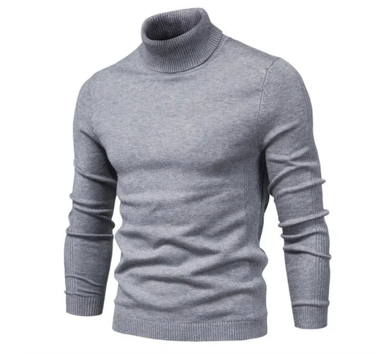 New Winter Men'S Turtleneck Thick Sweaters Casual Turtle Neck Solid Color Quality Warm Slim Turtleneck Sweaters Men Pullovers To