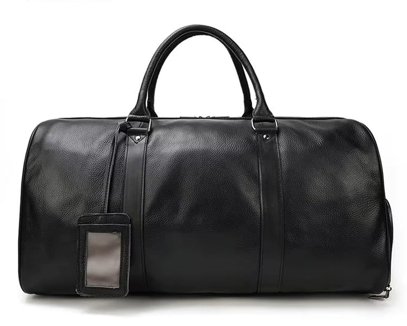 Luxury Genuine Leather Men Women Travel Bag Cow Leather Carry on Luggage Bag Travel Shoulder Bag Male Female Weekend Duffle Bag