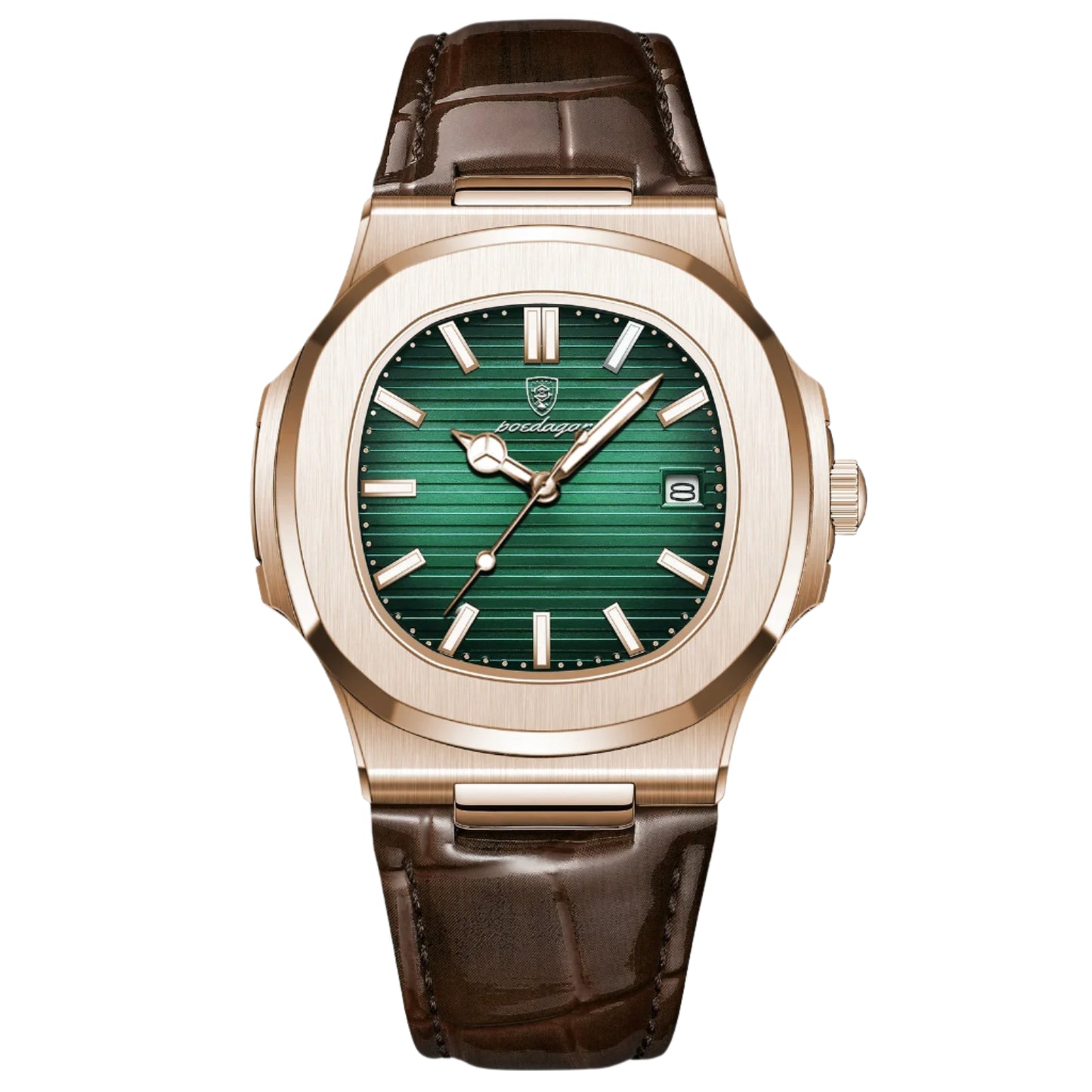 Top Luxury Square Man Watch Date Waterproof Luminous Quartz Men Watches High Quality Fashion Sports Leather Men'S Watch